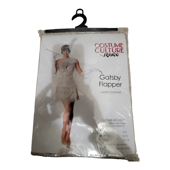 Gatsby Flapper Costume Size Medium - Picture 1 of 5